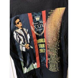 Bruno Mars Unisex Sz Medium‎ Black 24K Magic World Tour 2017 Concert Tee T-Shirt